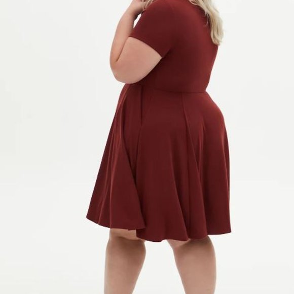Torrid rust red skater dress. - Picture 2 of 13